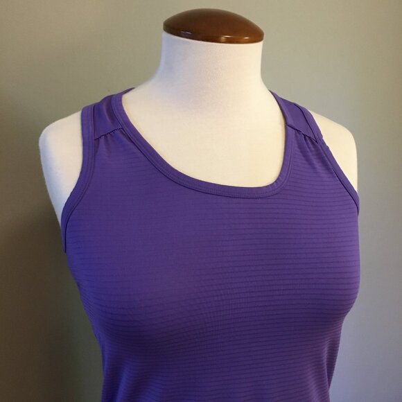 Purple Striped Racerback Tank Top - Picture 6 of 14